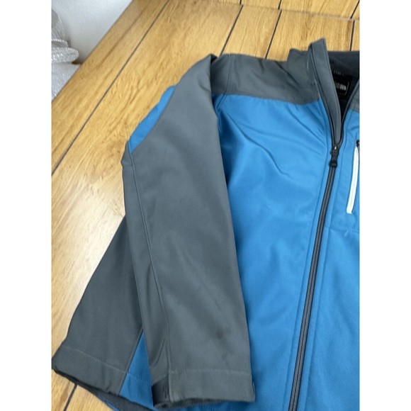 The North Face mens Jacket sz L Amvy T183 Gray Blue two tone Soft Shell adult - Picture 11 of 16